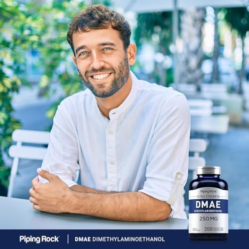 Piping Rock 250 mg DMAE supplement package back view
