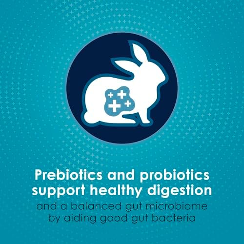 Adult rabbit enjoying Kaytee Forti-Diet pelleted food formula