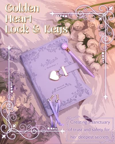 Back view of the premium faux-leather rose garden diary cover