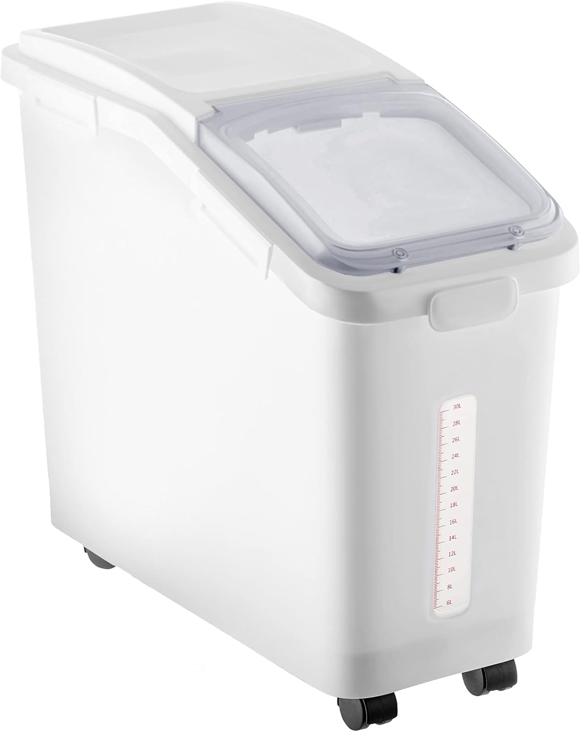 VEVOR Ingredient Storage Bin, 2 x 15L Dispenser Bin with 2 Measuring Cups, Attachable Casters and Airtight Lid, 2 Pcs/Set Dog Pet Food Storage Container, PP Material Kitchen Rice Cereal Flour Bin - Image 11