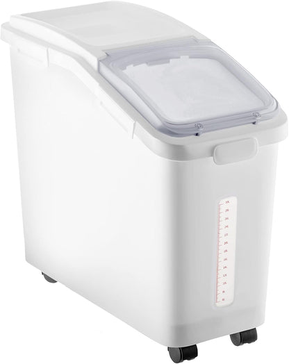 VEVOR Ingredient Storage Bin, 2 x 15L Dispenser Bin with 2 Measuring Cups, Attachable Casters and Airtight Lid, 2 Pcs/Set Dog Pet Food Storage Container, PP Material Kitchen Rice Cereal Flour Bin - Image 11