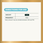 Nutritional facts panel and active ingredients list on supplement label