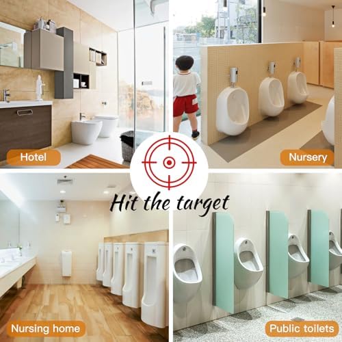 Water-repellent toilet target sticker set for home or travel