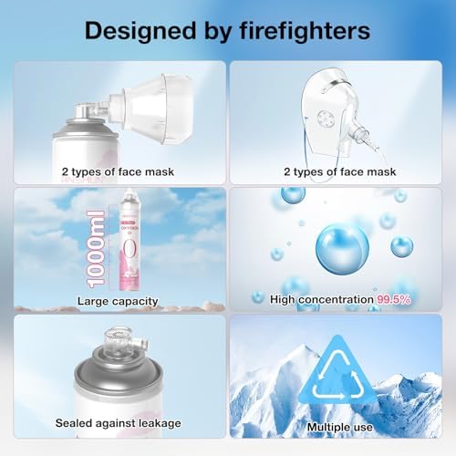 Compact pocket sized oxygen canister for hiking and outdoor activities