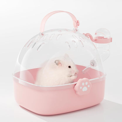 BUCATSTATE Small Animal Carrier Cage with Water Bottle, Portable Hamster Travel Carrier Carry Case 7.24" L*6.69 W *6.42" H for Small Pets, Gerbils, Mice, Dwarf Hamster (Blue) - Image 9