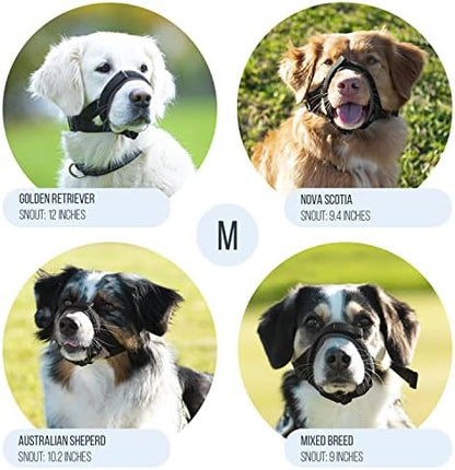 GoodBoy anti biting muzzle guard close up of the soft padded lining that prevents chafing