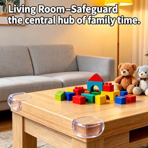Complete set of 16 piece transparent baby corner protector guards for home safety