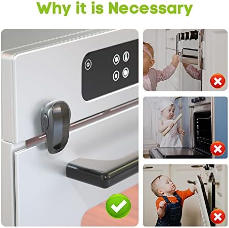Safelon childproof kitchen safety lock installed on oven
