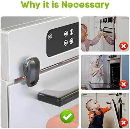 Safelon childproof kitchen safety lock installed on oven