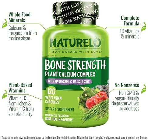Naturelo 120 vegetarian capsules bottle details