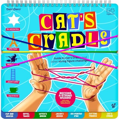 Dan&Darci Cats Cradle String Game Kit - Easter Basket Stuffers - Gifts for 8 9 10 11 12 Year Old Girl - Unique Gift for Kids, Tween, Preteen Girl Gift - Kids Game Ages 6-8 - Childrens Activity Games - Image 2