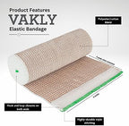 Athletic joint support bandage roll showing consistent stretch material