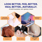 Application of BeeCure cream on irritated skin for cooling and hydration.