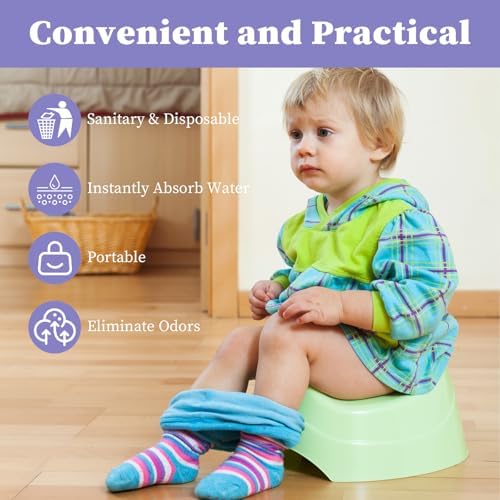 Toddler travel potty with JOJHDR absorbent pad liner