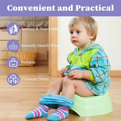 Toddler travel potty with JOJHDR absorbent pad liner