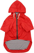 Morezi waterproof dog raincoat in red front view