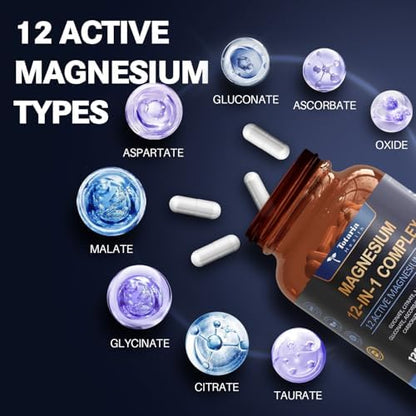 High absorption USA imported magnesium capsules for sleep and relaxation