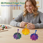 DNCHGOYA color shifting fractal hexagon fidget toy top view