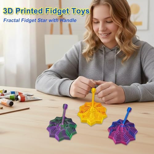 DNCHGOYA color shifting fractal hexagon fidget toy top view