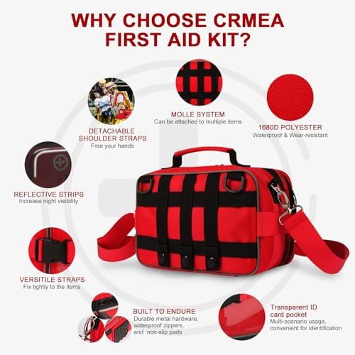 Crmea 516 piece kit being attached to a vehicle headrest for car safety.