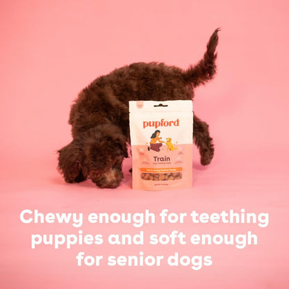 Healthy soft dog treat package overview for sensitive digestion support