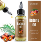 Lampolar Raw Batana Oil front view bottle with dropper for natural hair growth treatment