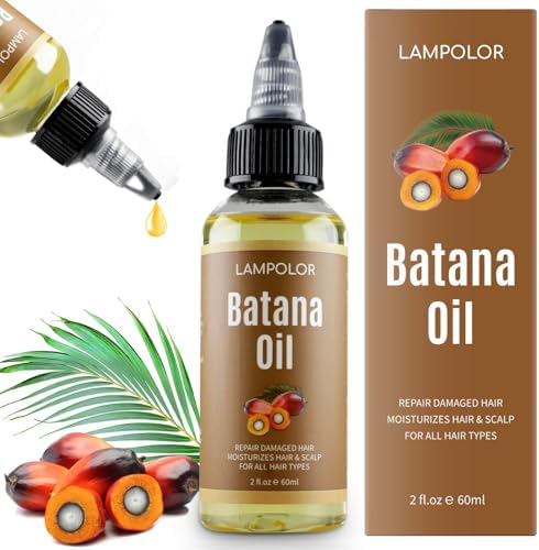 Lampolar Raw Batana Oil front view bottle with dropper for natural hair growth treatment