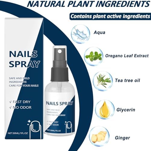 Portable travel size nail moisturizer spray for nails