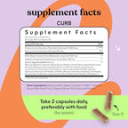 Lemme Curb 60 count bottle displayed with wellness elements