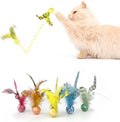 Zaylumo Feather Chase And Fetch Balls front view interactive cat toy set