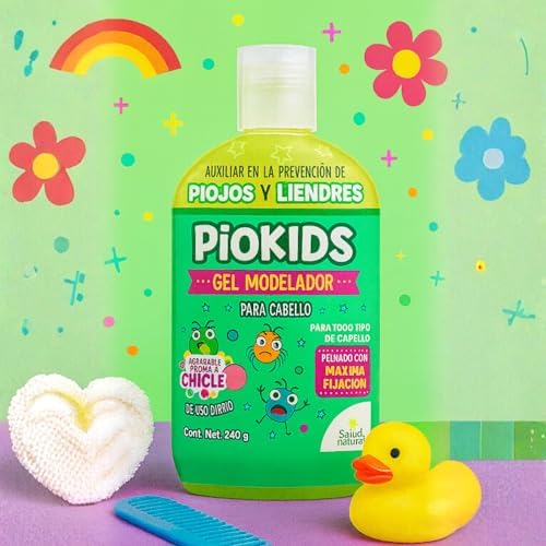 Piokids kids hair styling gel bottle packaging