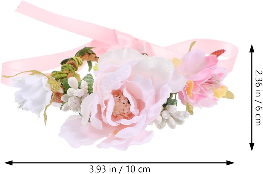 Dual use pet floral wreath headband for puppy birthday party