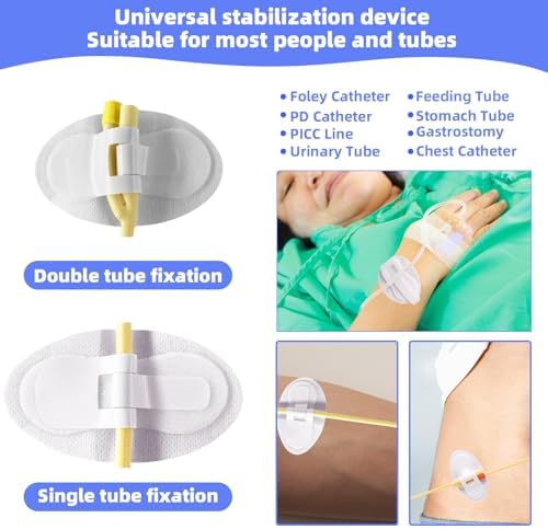 Catheter leg bag stabilization patch close up