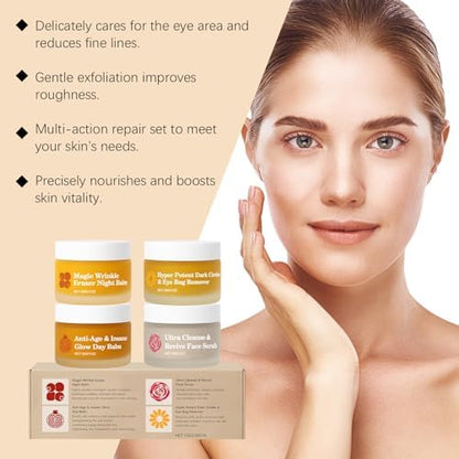 FROYA Organics waterless skincare system ingredients highlight showing arctic rosehip and sea buckthorn.
