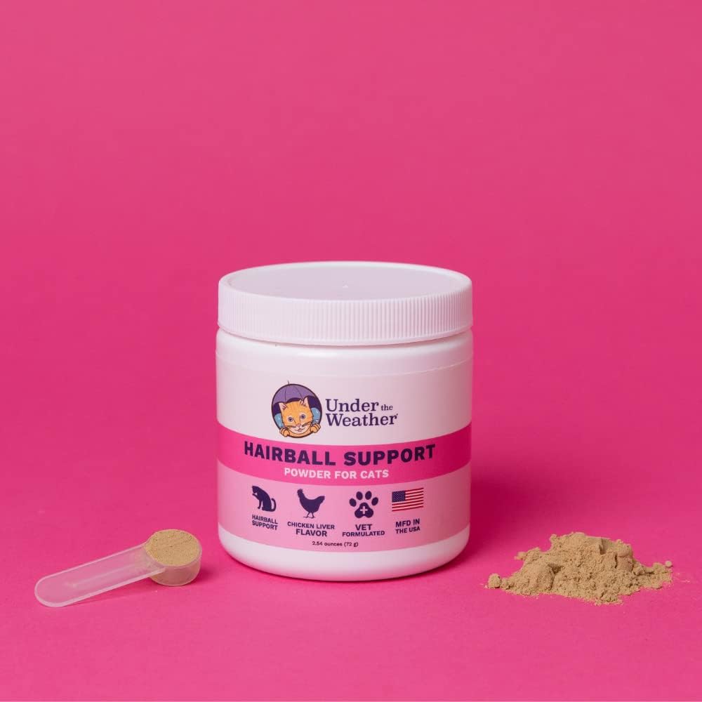 USA imported vet formulated cat hairball elimination powder ingredients label
