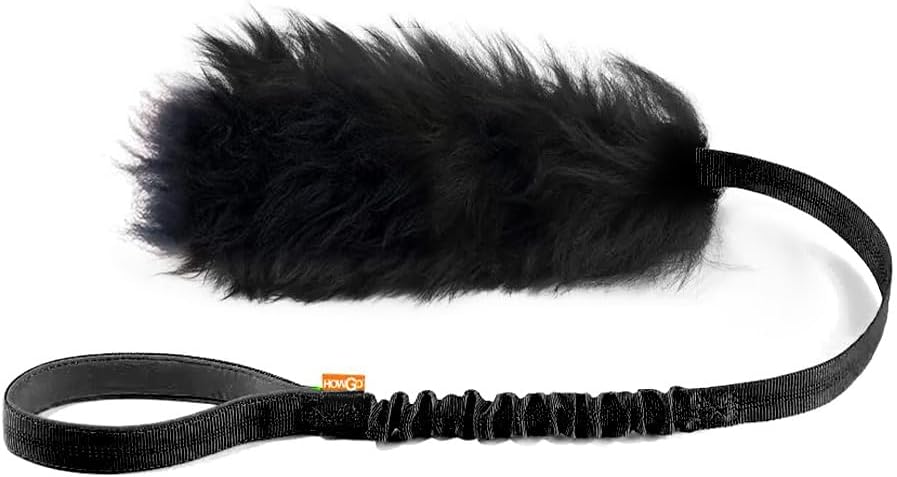 HOWGO Dog Rope Toy,Dog Bungee Chaser Toy 100% Sheepskin,Sheep Smell Tug Toy for All Breeds (Purple, Long Without Ball) - Image 14