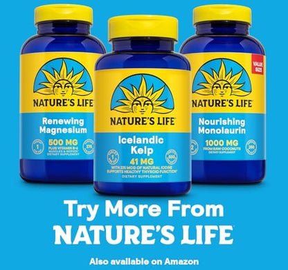 Nature's Life Icelandic Kelp bottle with non-GMO certification label