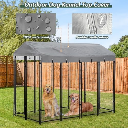 Hadisi weather resistant heavy duty dog shelter cover under rainy outdoor conditions