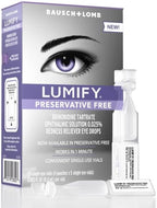 LUMIFY eye drops clinical strength redness reliever for whiter eyes.
