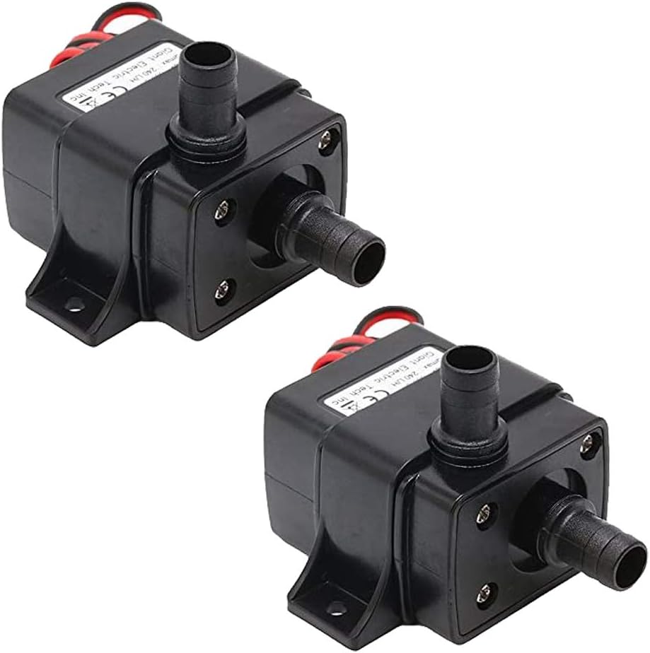 HiLetgo micro brushless water pump front view showcasing compact size