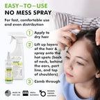 Authentic USA imported Head Hunters Natural Lemon Heads Lice Repellent Spray bottle displayed on a clean background.
