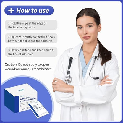 Travel friendly individually packed medical adhesive remover for athletes