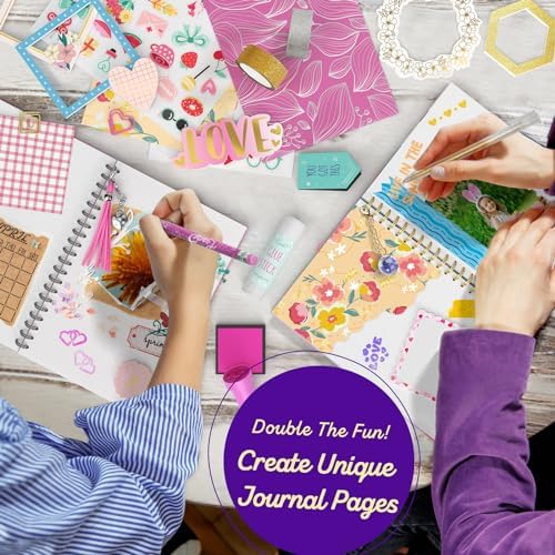 Detail of glitter pens and stickers in the Laoese journal kit