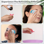 Portable eye care kit for removing makeup irritants and dust.