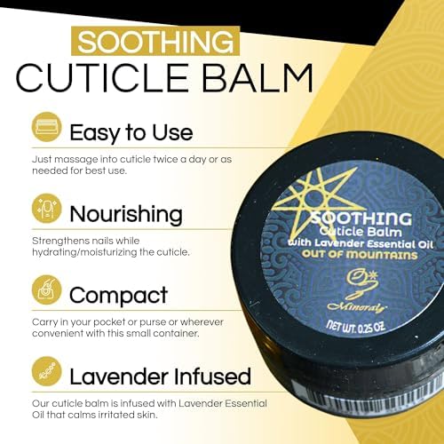 Applying soothing cuticle balm to fingernails