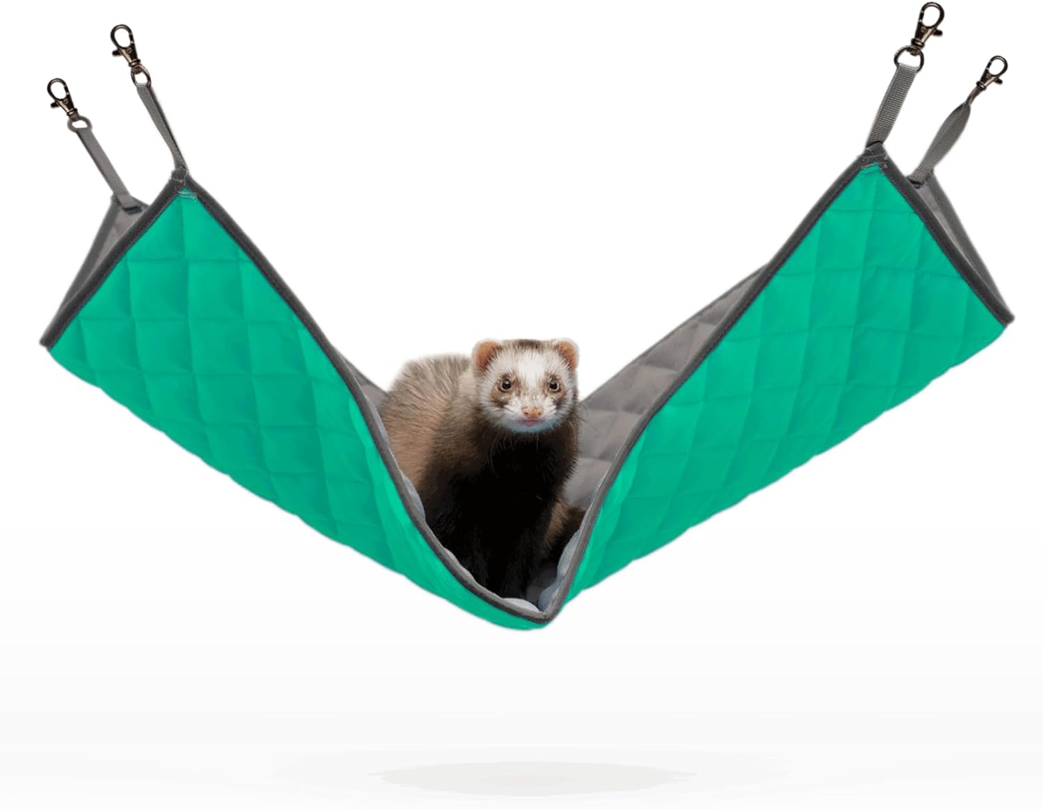 Paw Inspired Hanging Fleece Hammock front view in green