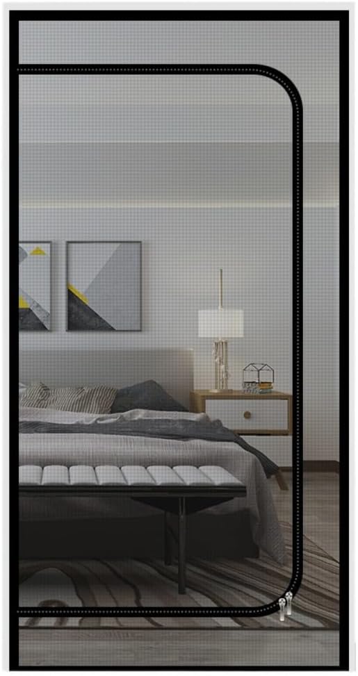 Black pet screen door net for kittens and puppies