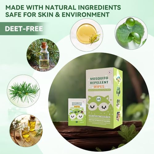 Individually wrapped Flodteek insect repellent wipes showing the portable pocket friendly packaging