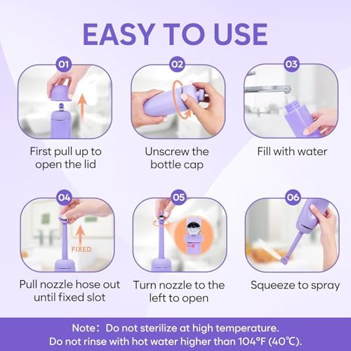 Handheld bidet with angled spray nozzle extended for personal hygiene.