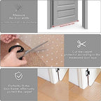 Clear vinyl carpet protection film showing the textured non slip backing